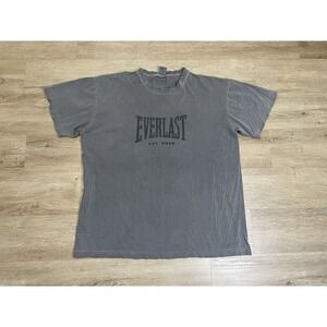 Vintage Everlast T-Shirt Mens Size L Faded Gray Boxing 90s Cotton Oversized